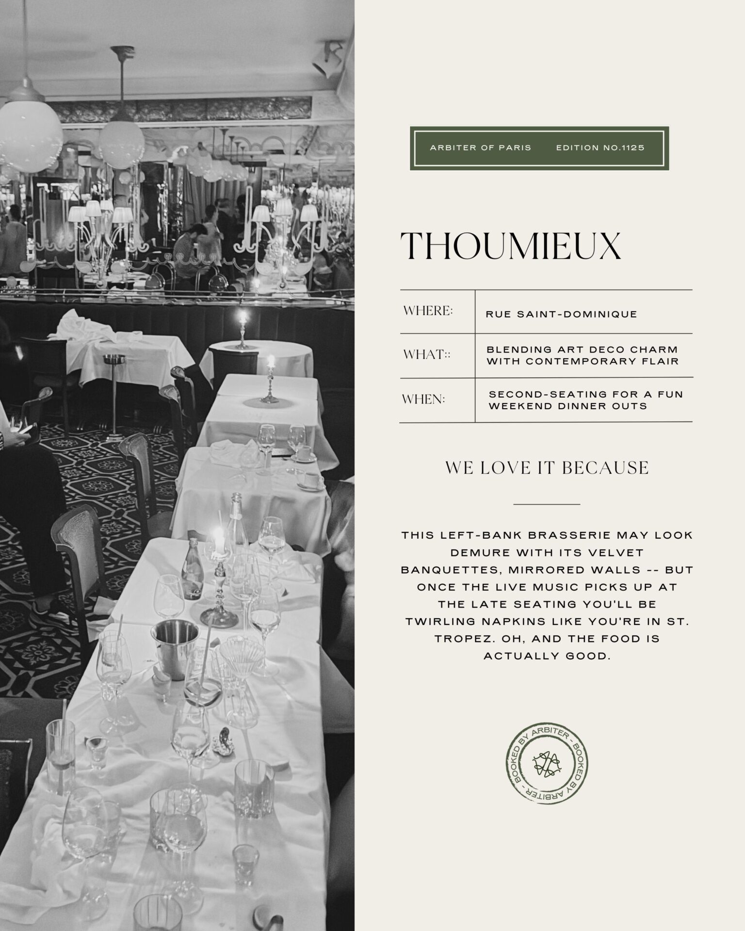 Arbiter It-List: The Top 5 Paris Restaurants We're Booking This Fall