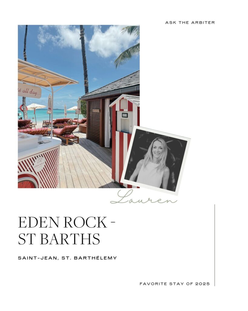 Lauren Tulp Cichocki's favorite hotel stay of 2025: Eden Rock - St Barths