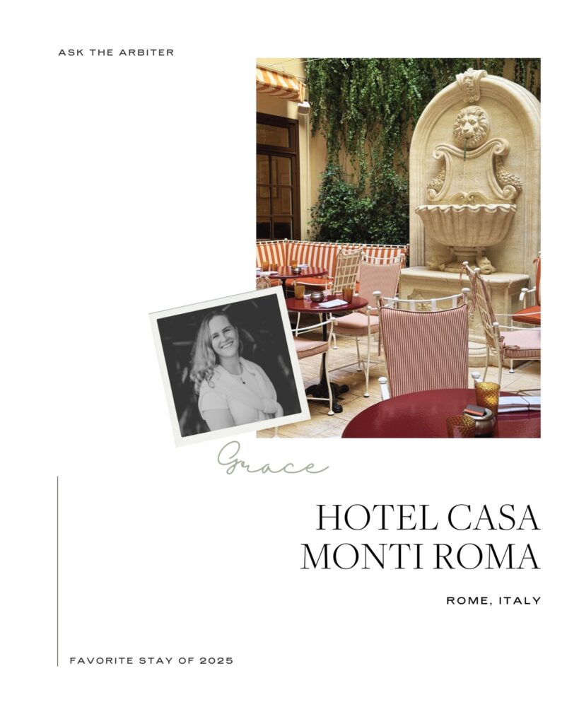 Grace Foley Hocter's favorite hotel stay of 2025: Hotel Casa Monti Roma