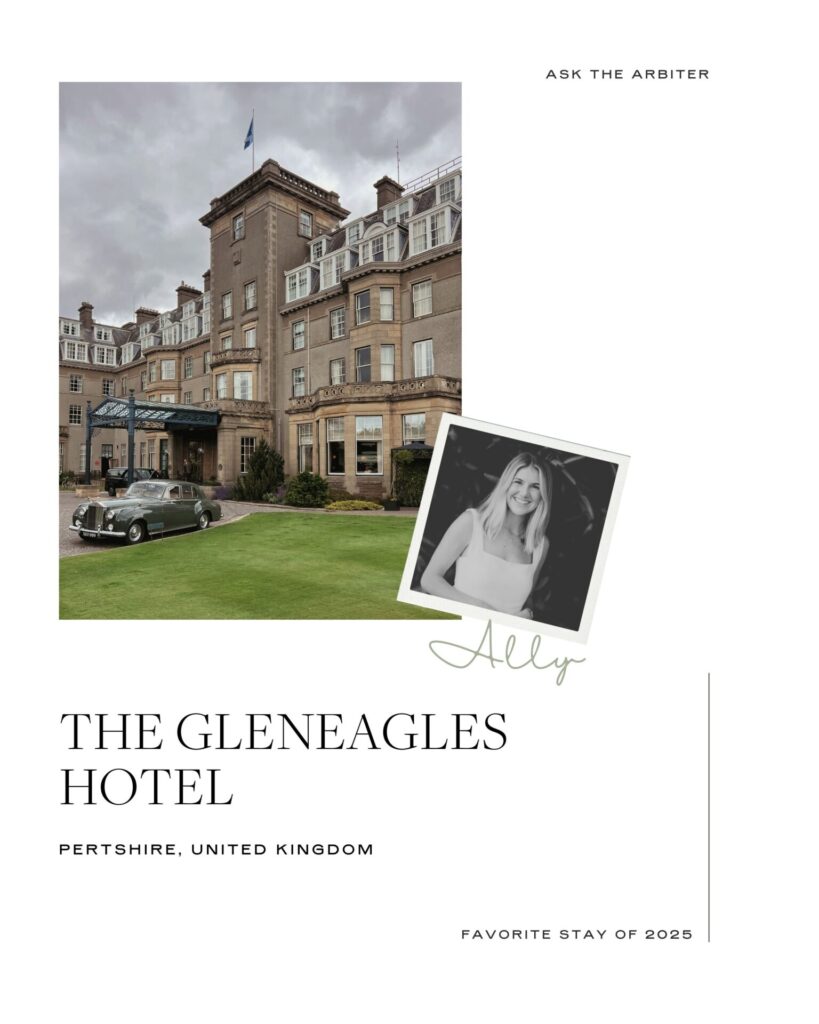 Ally Pollema's favorite hotel stay of 2025: The Gleneagles Hotel