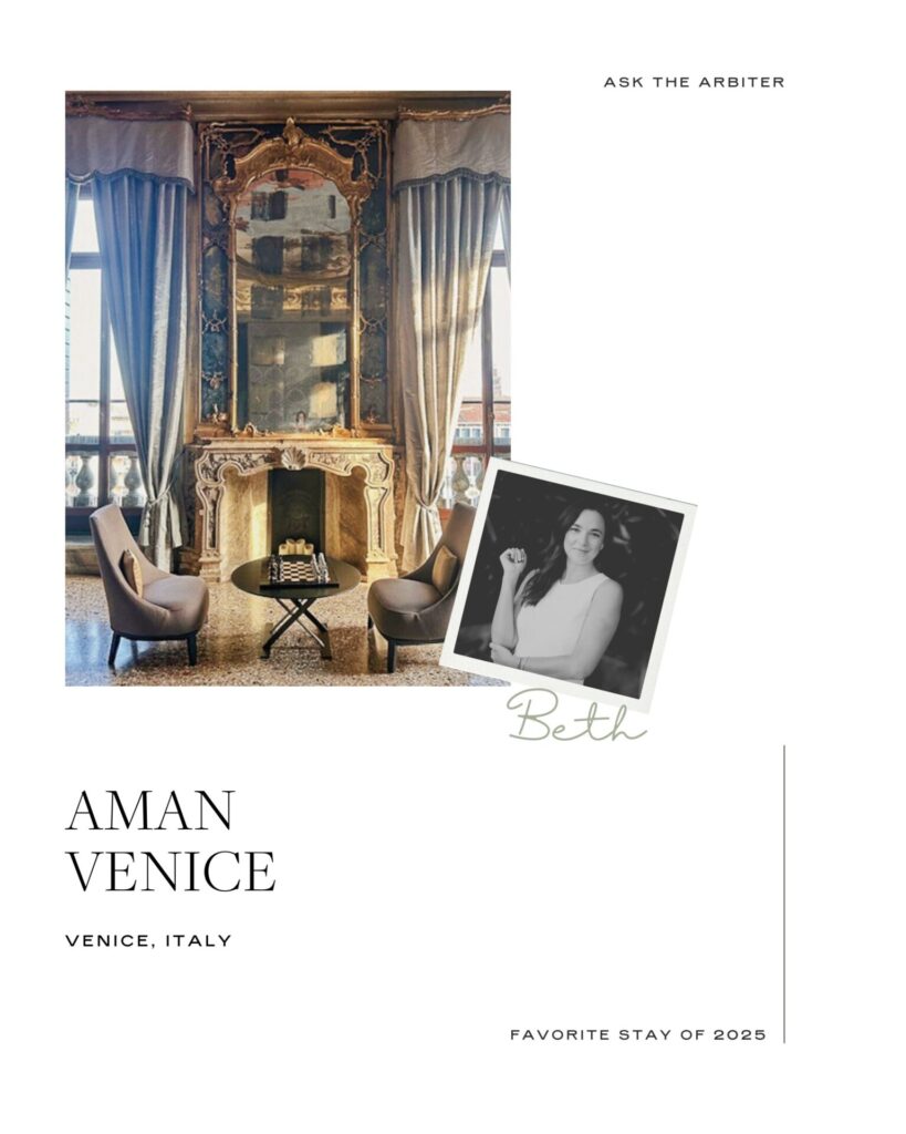 Beth Callahan's favorite hotel stay of 2025: Aman Venice