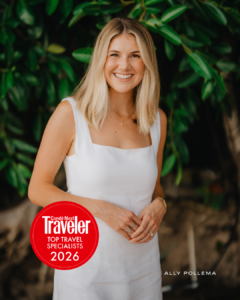 Ally Pollema of Arbiter Travel is named to Condé Nast Traveler's Top Travel Specalists 2026 list.