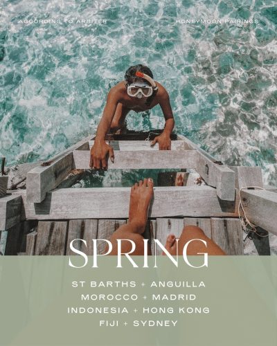 According to Arbiter: Honeymoon Destination Duos We Love for 2026 for Spring