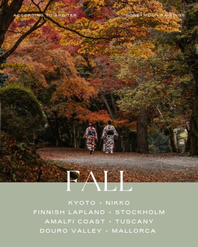 According to Arbiter: Honeymoon Destination Duos We Love for 2026 for Fall